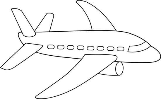 free black and white airplane clipart - photo #5