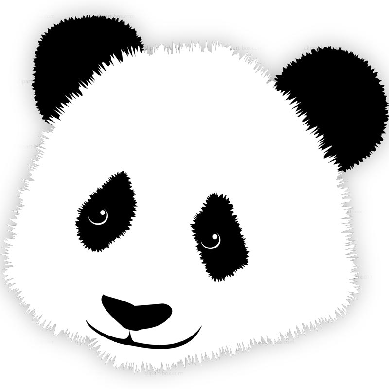 panda clipart black white - photo #22