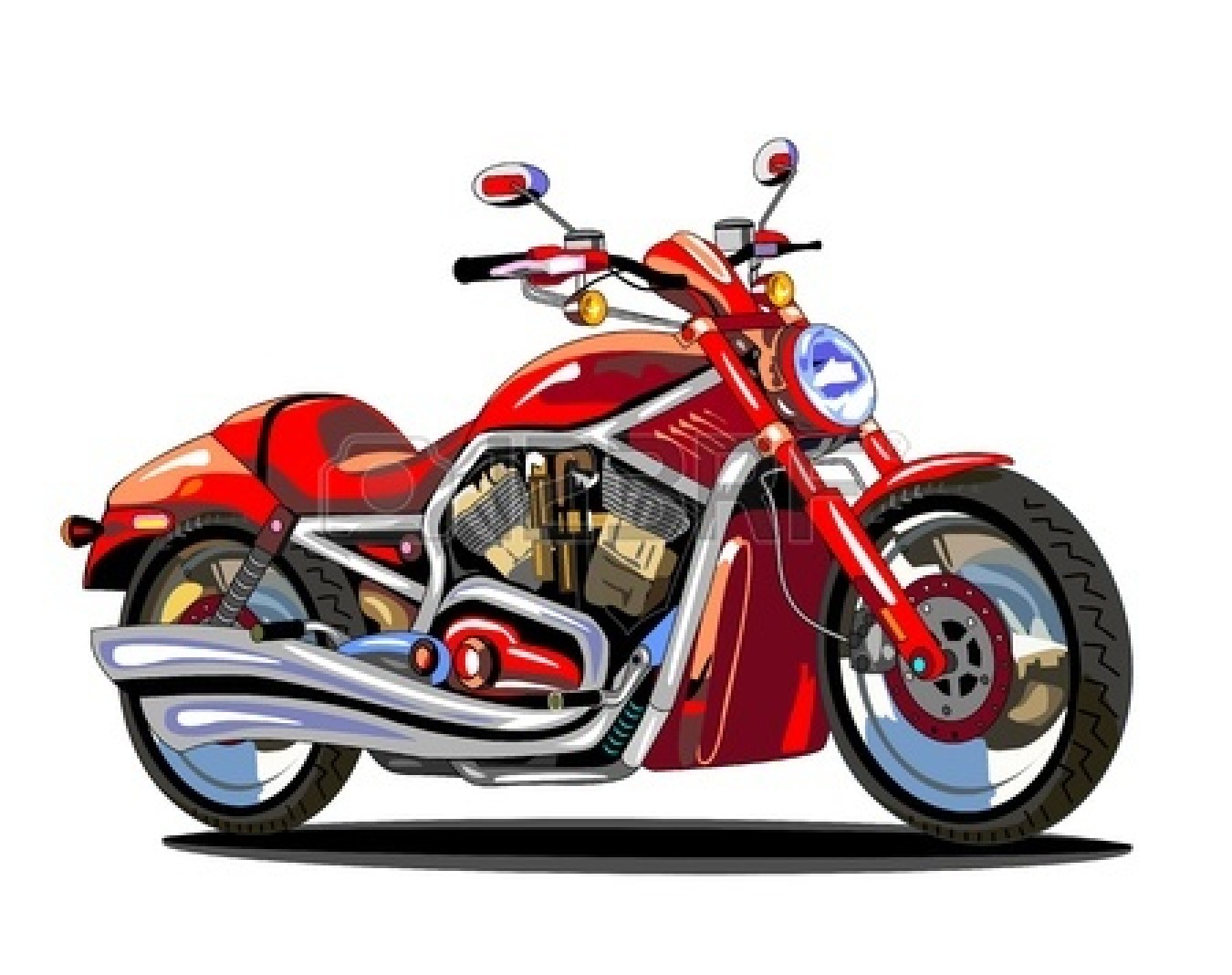free cartoon motorcycle clipart - photo #20