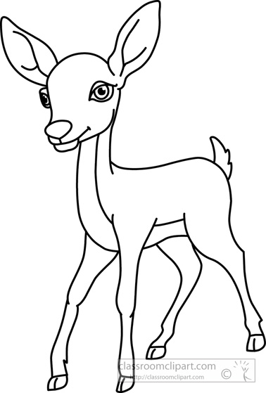 free clip art black and white deer - photo #43