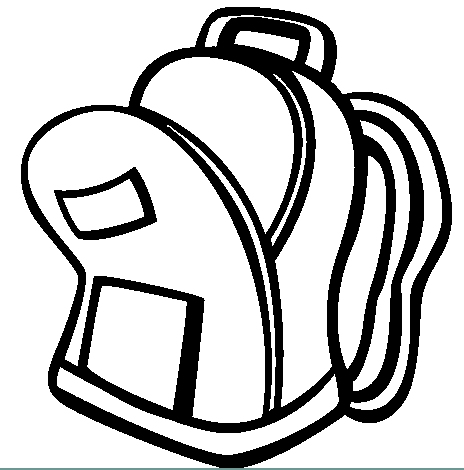 school bag clip art black and white
