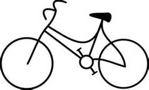 bicycle clipart black and white - photo #10