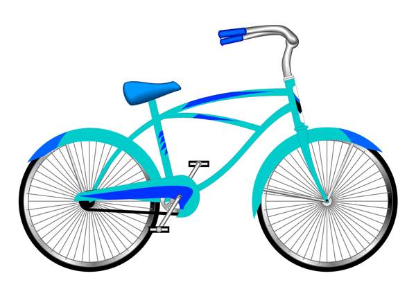 blue bike clipart - photo #5