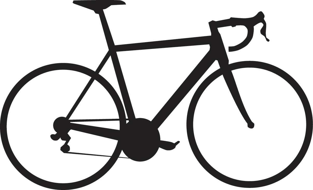 bicycle clipart black and white - photo #5