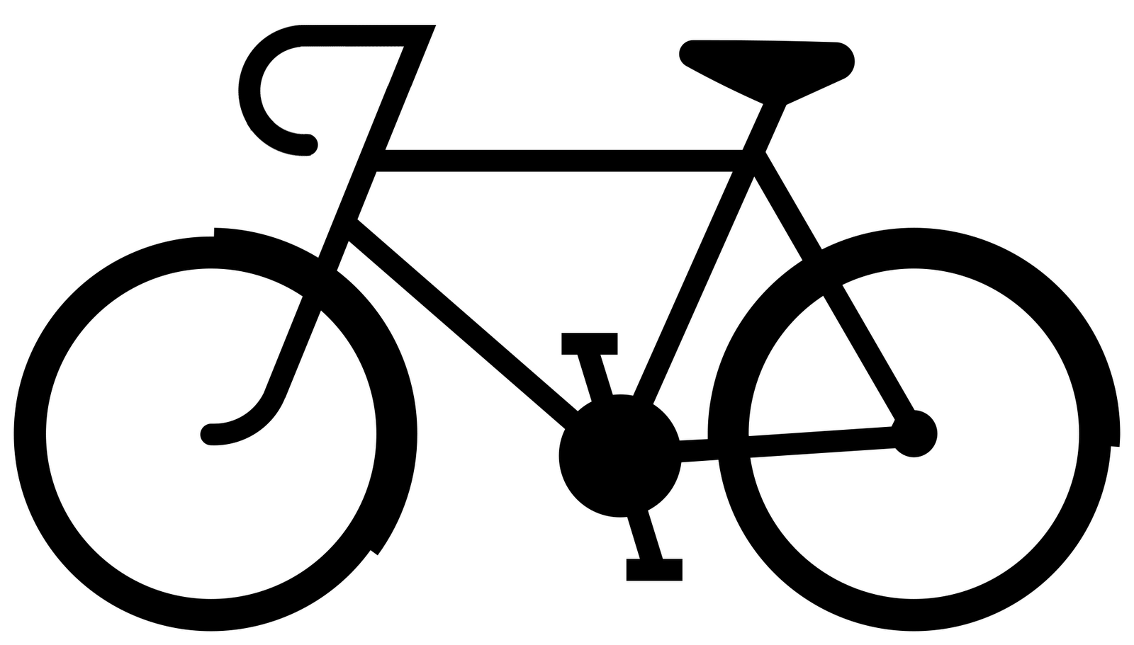 bicycle clipart black and white - photo #27