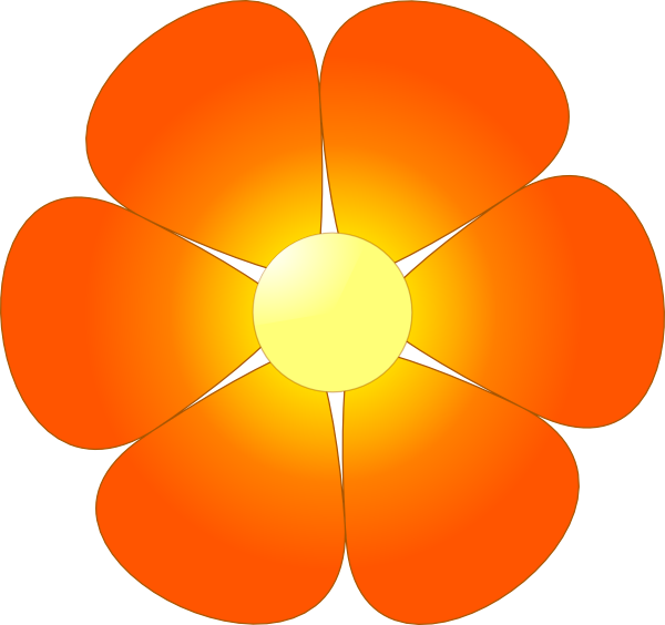 orange flower clip art free - photo #31