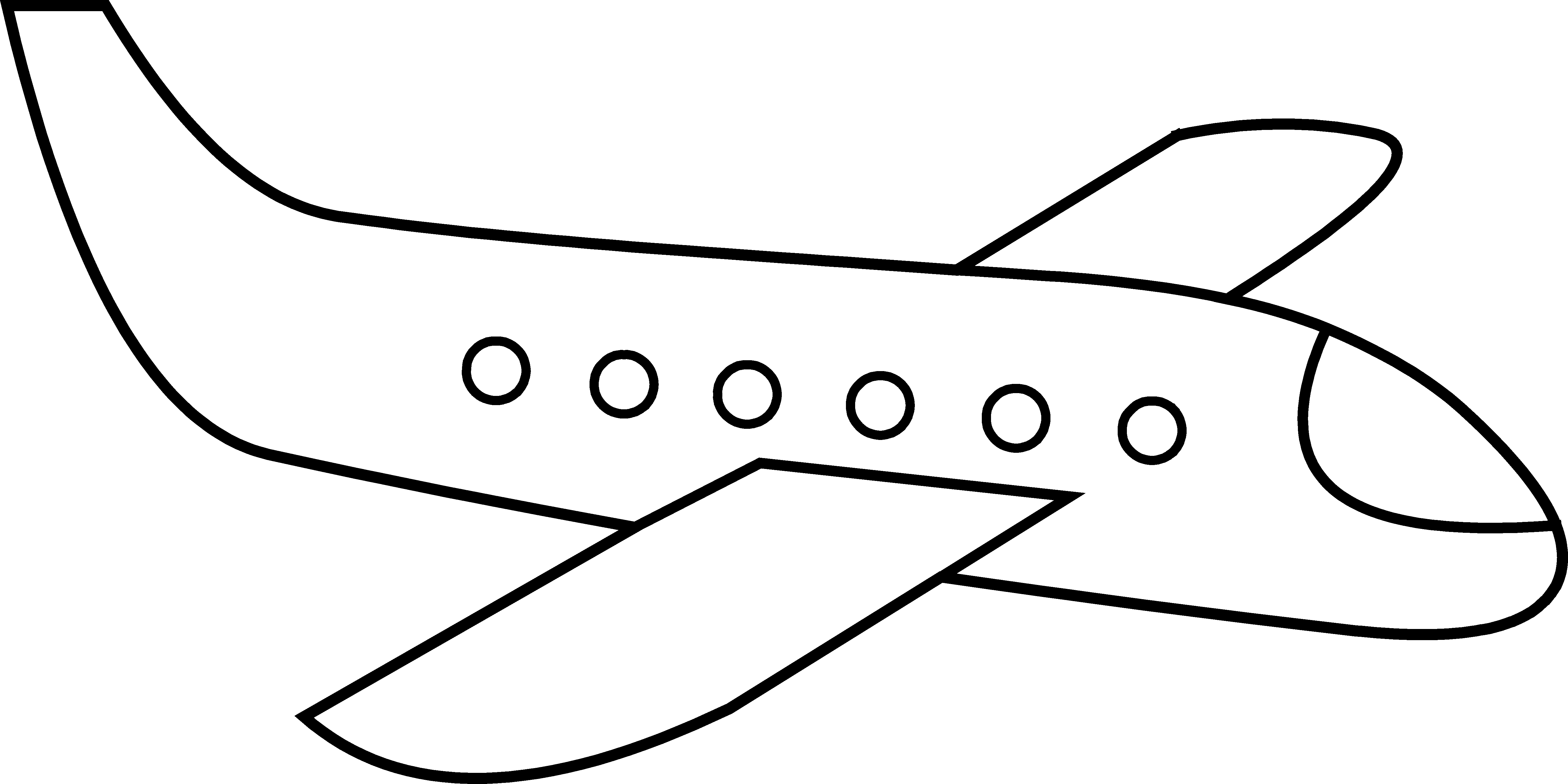 Airplane Clipart Drawing Single Engine Plane Outline Cessna Vector Line