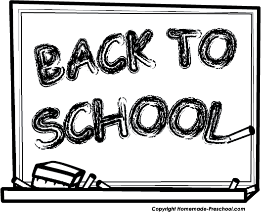 back to school clipart free black and white - photo #3