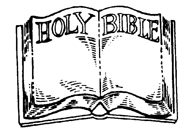 free black and white bible clip art - photo #3