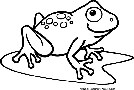 frog clipart free black and white - photo #9