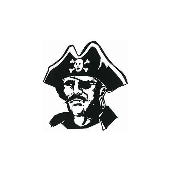 free black and white pirate clipart - photo #28