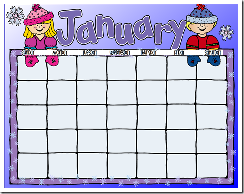 January clip art calendars dromfig top Clipartix