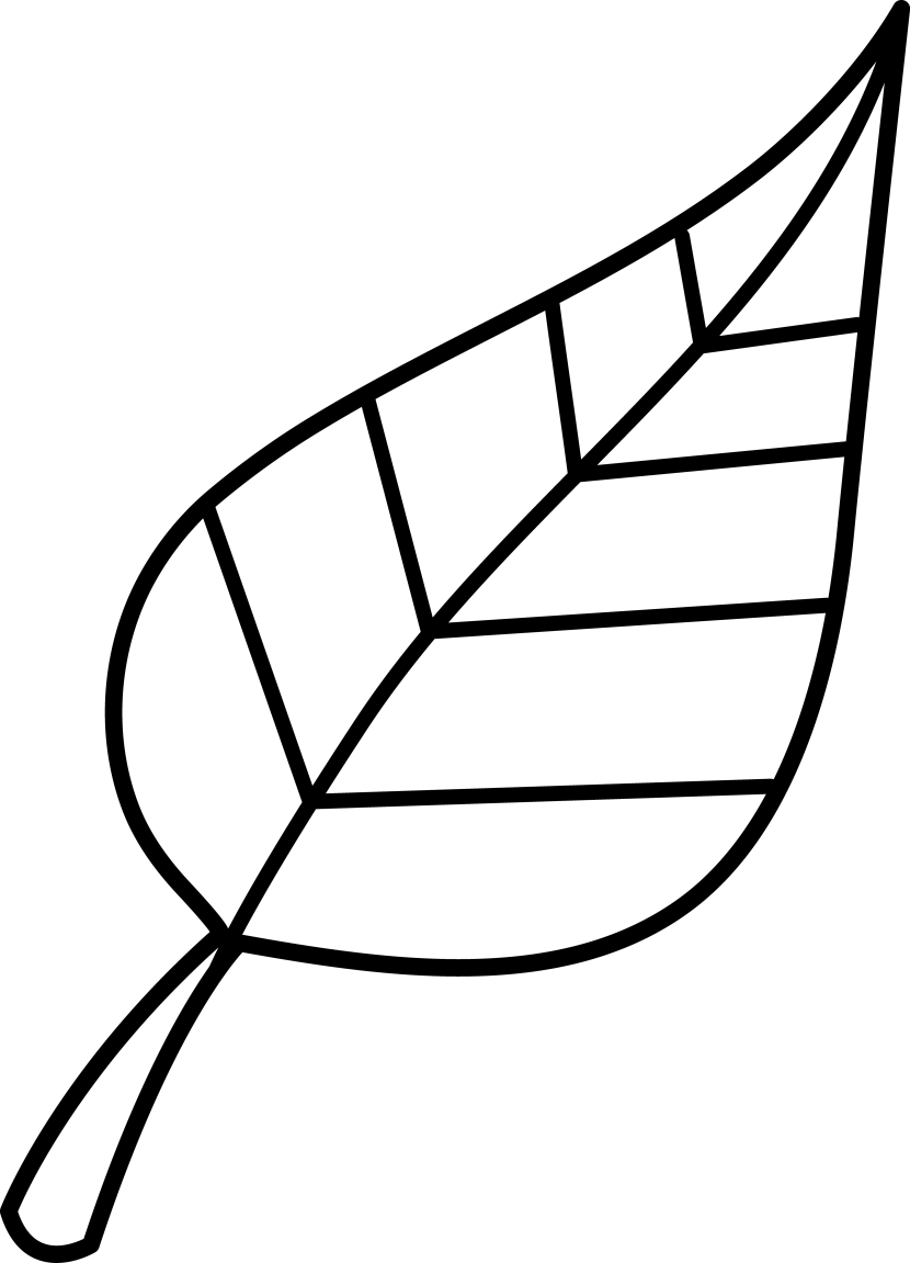 clipart leaf black and white - photo #9