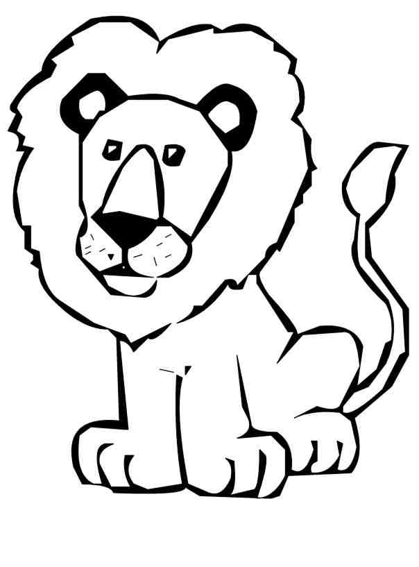 free black and white lion clipart - photo #9