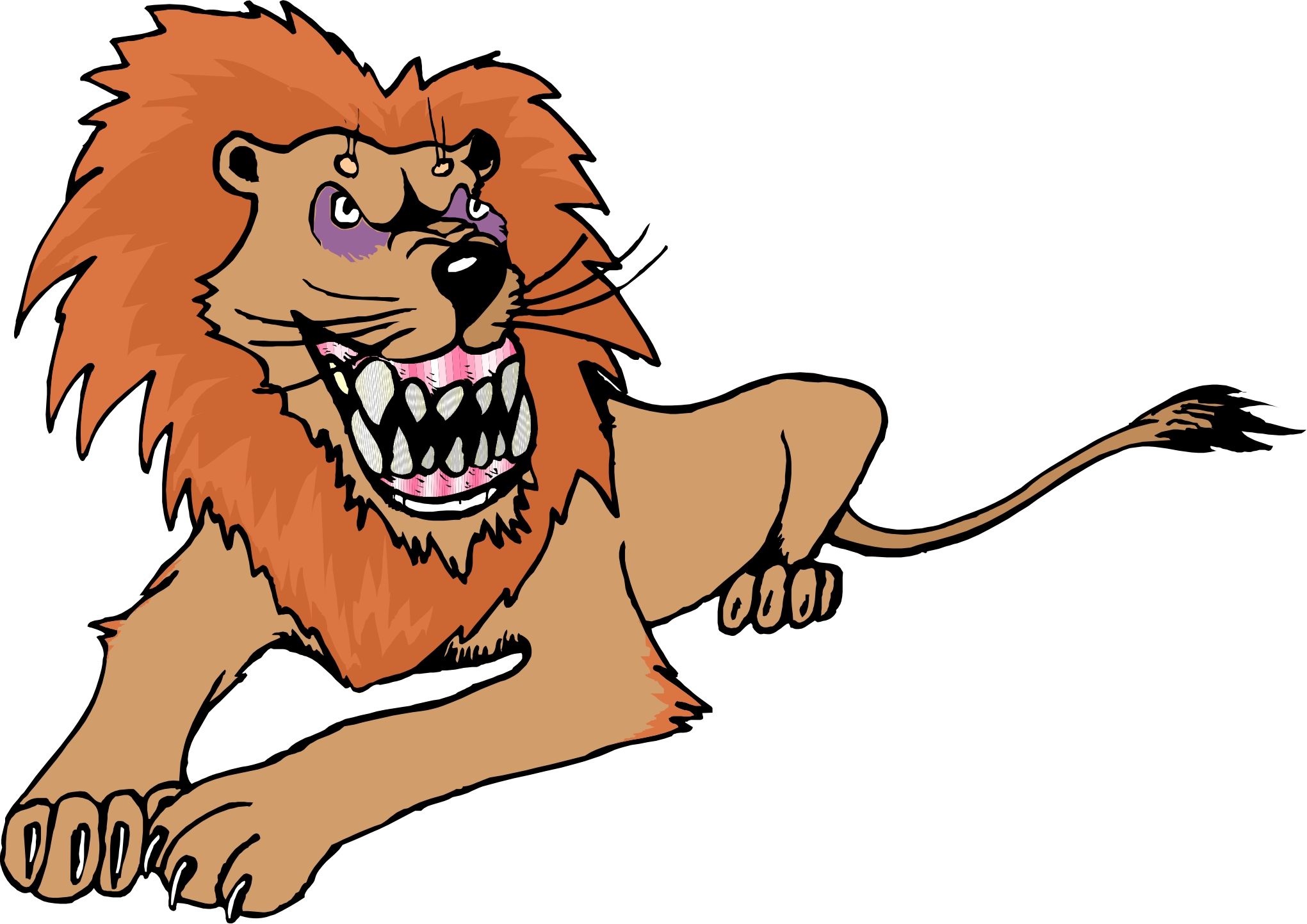 free animated lion clipart - photo #39