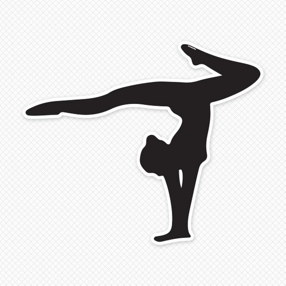 gymnastics clipart black and white free - photo #23