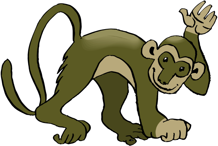 clip art outline monkey - photo #24