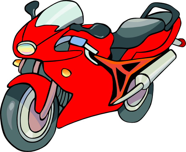 free cartoon motorcycle clipart - photo #6