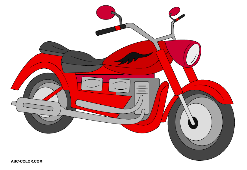 free cartoon motorcycle clipart - photo #18