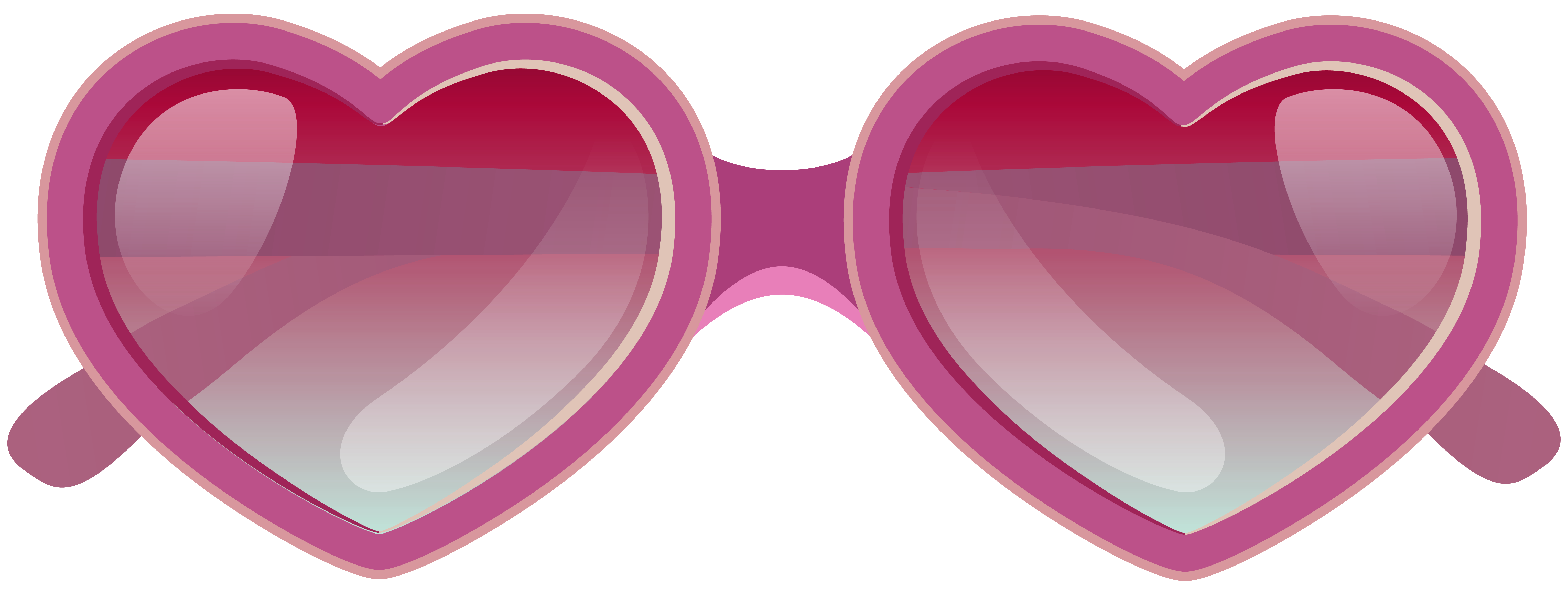 Pink heart sunglasses clipart image - Clipartix