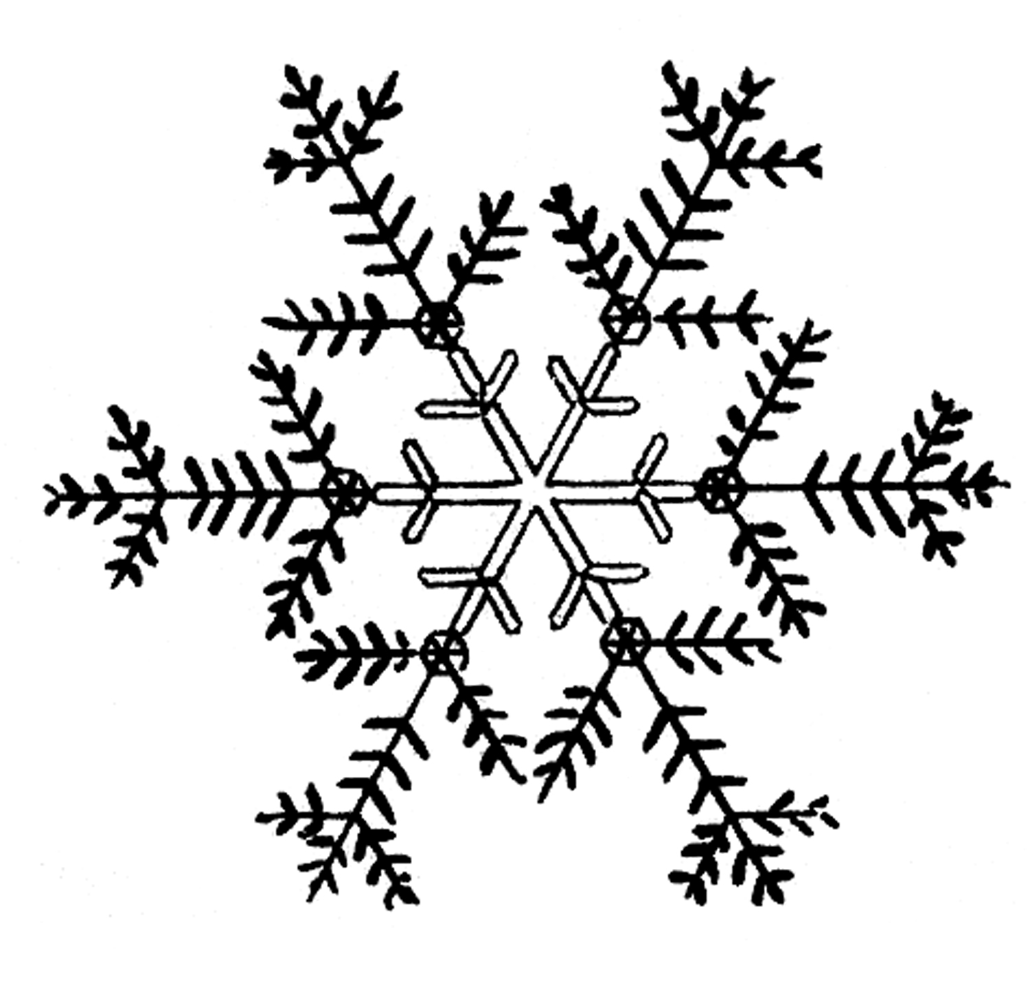 snowflake clipart free black white - photo #11