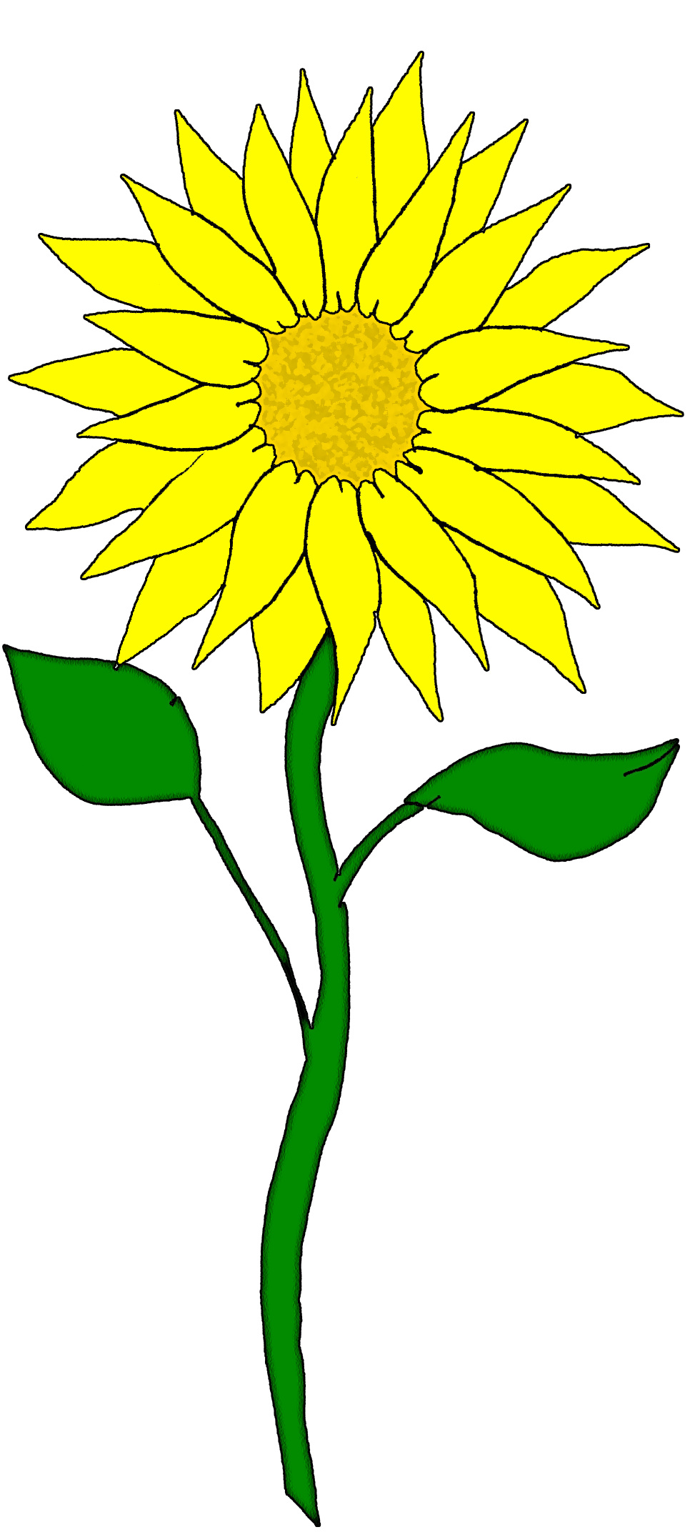free black and white clip art sunflowers - photo #21