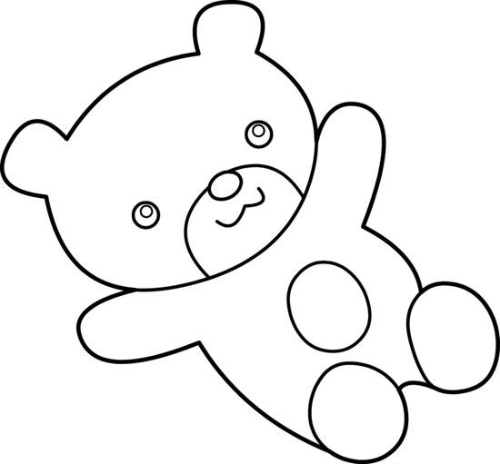 clipart teddy bear black and white - photo #9