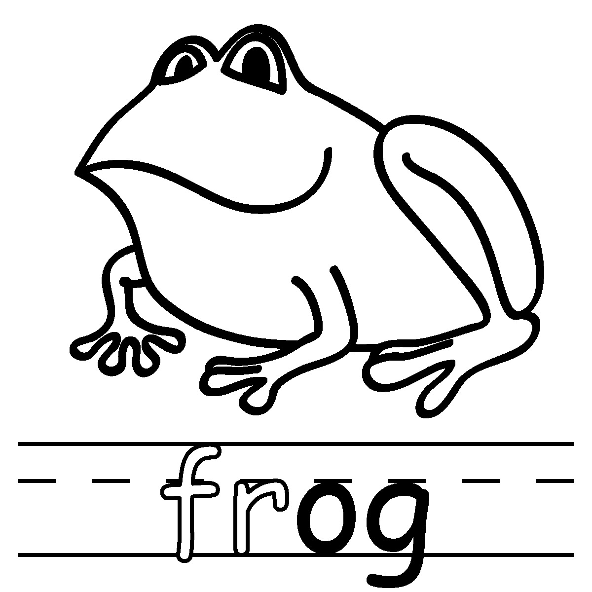frog clipart black and white 3