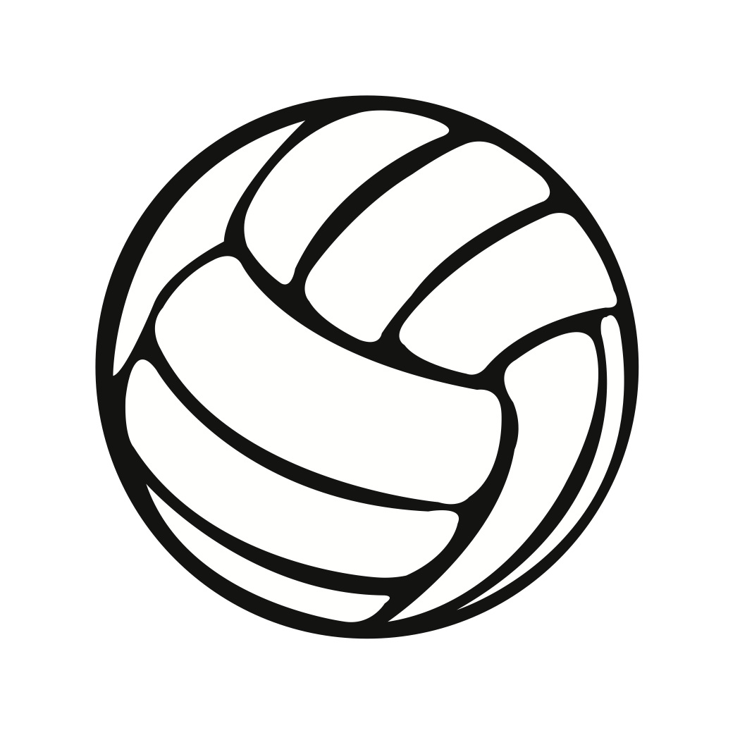 free black and white volleyball clip art - photo #20