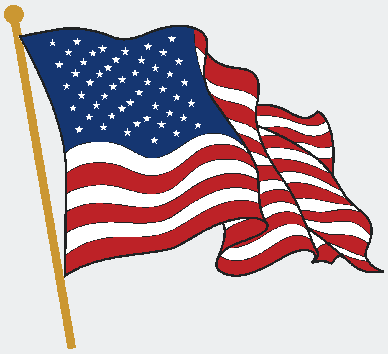free black and white american flag clip art - photo #33