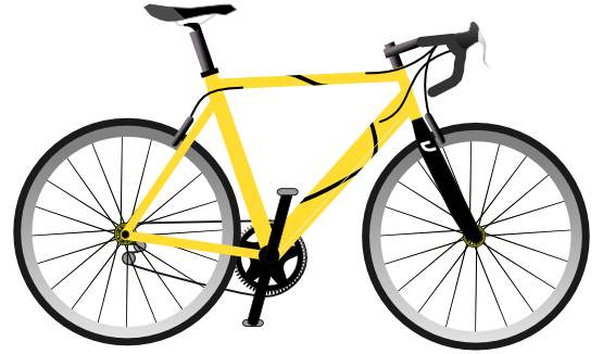 yellow bike clipart - photo #3
