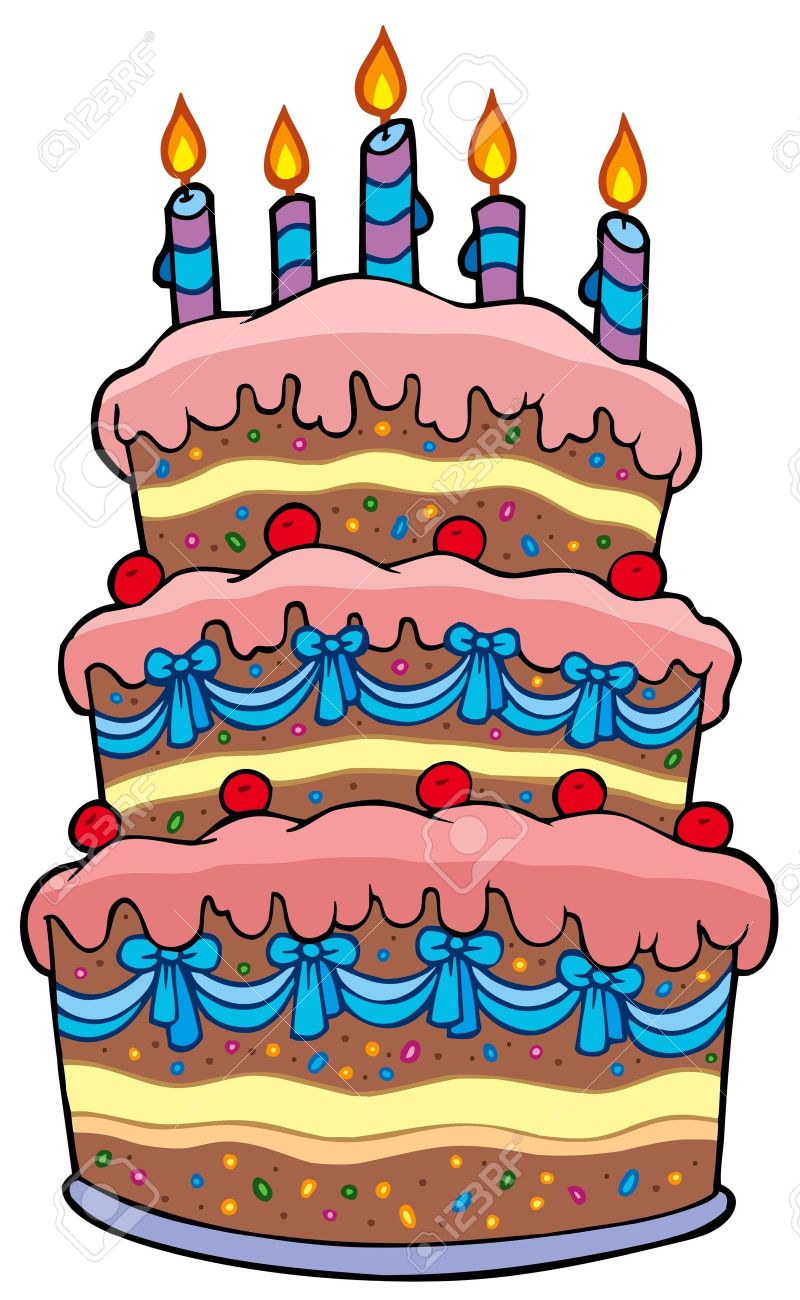 free clipart cartoon birthday cake - photo #17