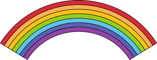 rainbow outline clip art - photo #27