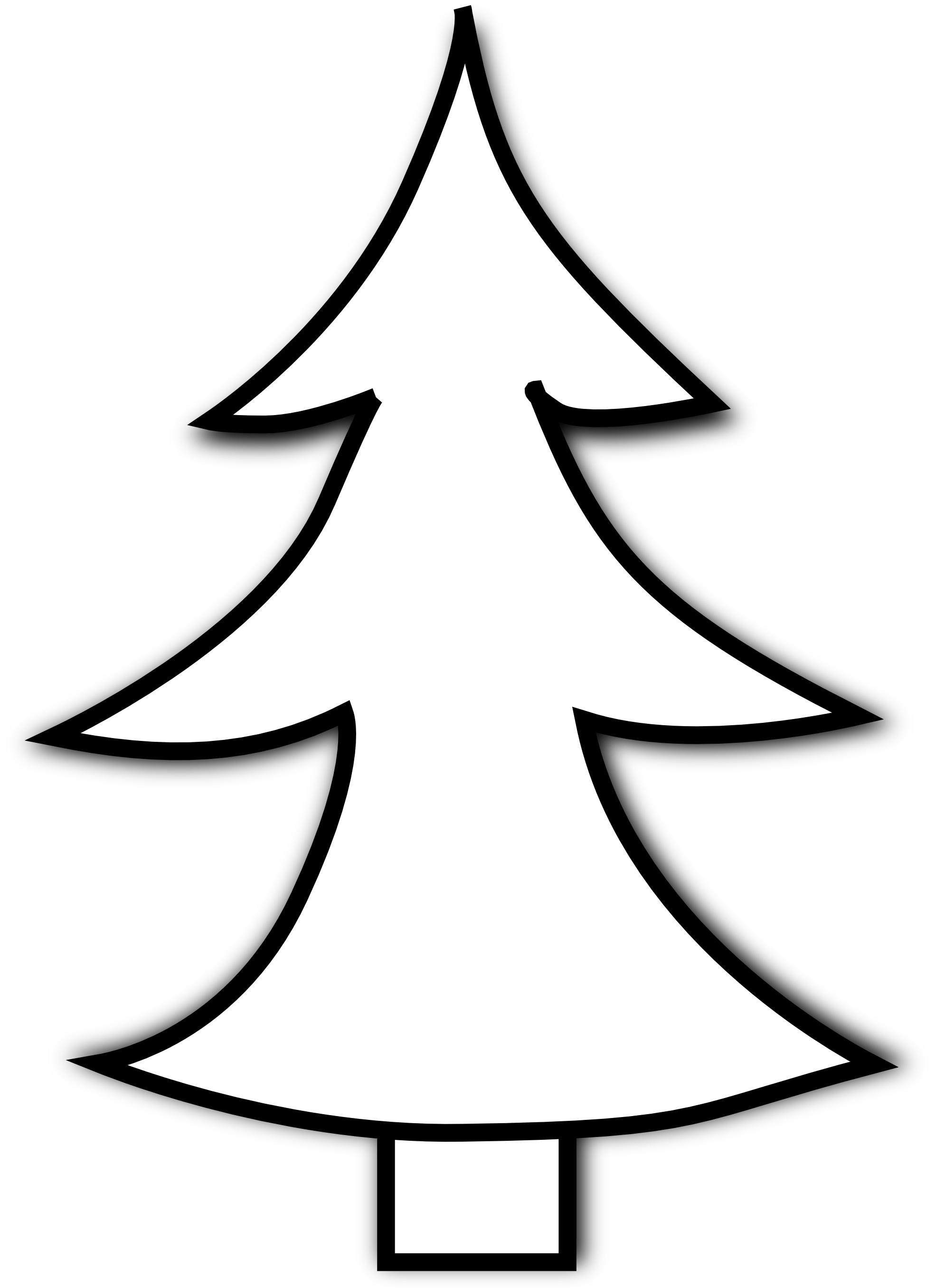 clipart trees black and white - photo #37