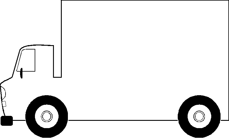 free black and white truck clipart - photo #31