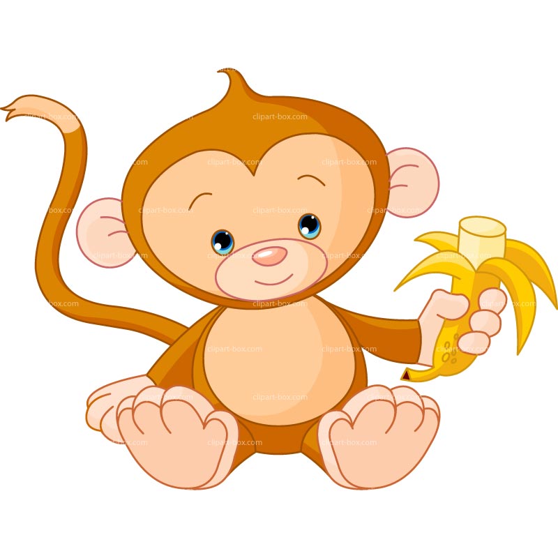 The Monkey Eat Banana Clip Art Cliparts