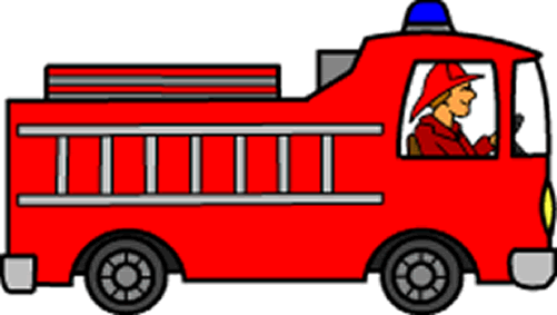 fire truck clipart black and white - photo #35