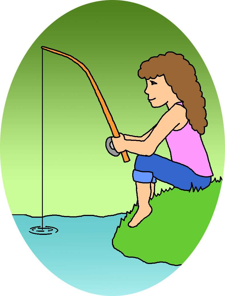 free girl fishing clipart - photo #21