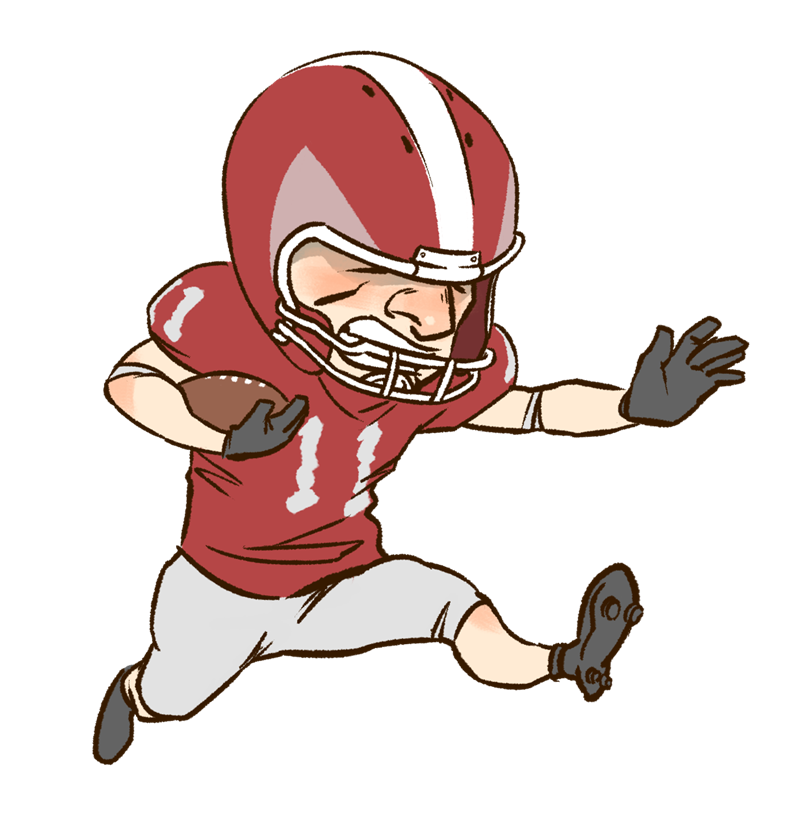 Football player clip art at vector clip art image - Clipartix