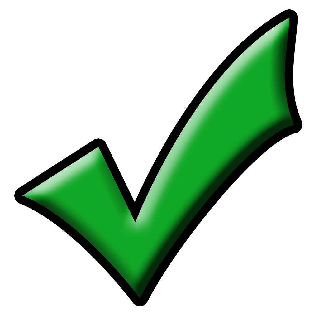 free clipart green check mark - photo #38