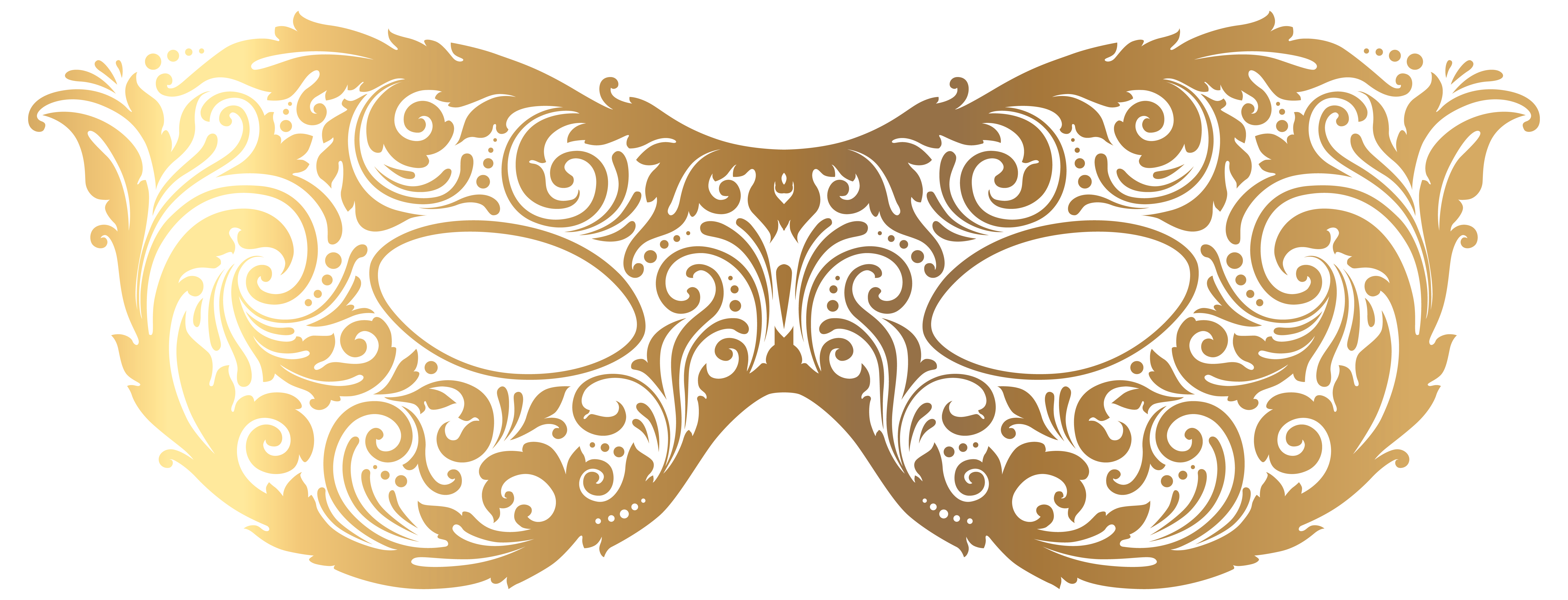 Gold carnival mask clip art image - Clipartix