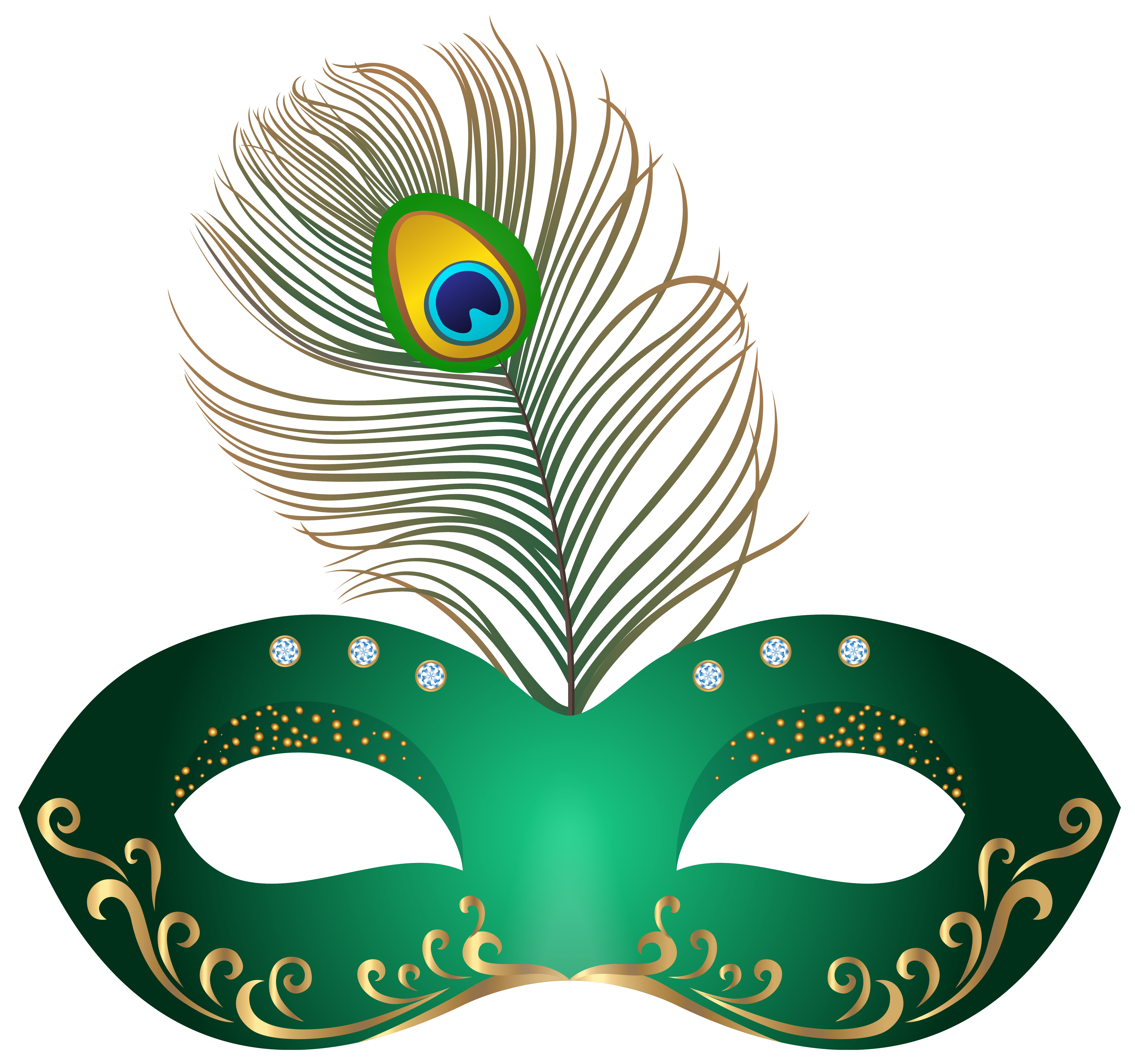 Green carnival mask clip art image - Clipartix
