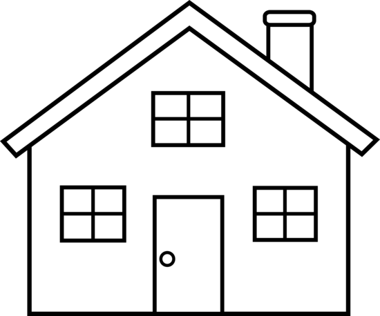 free clip art houses black and white - photo #24