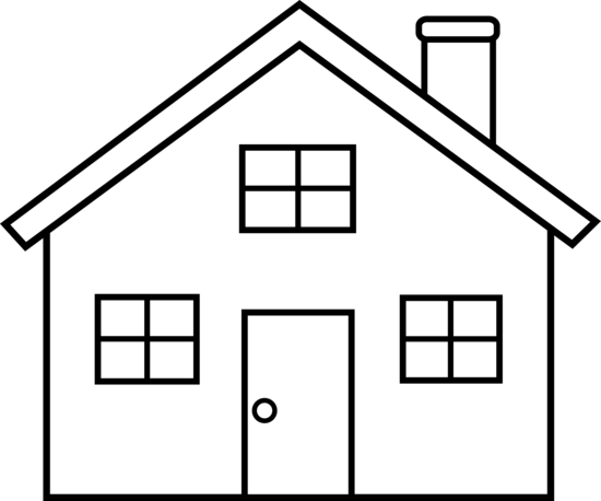 free clip art black and white house - photo #34