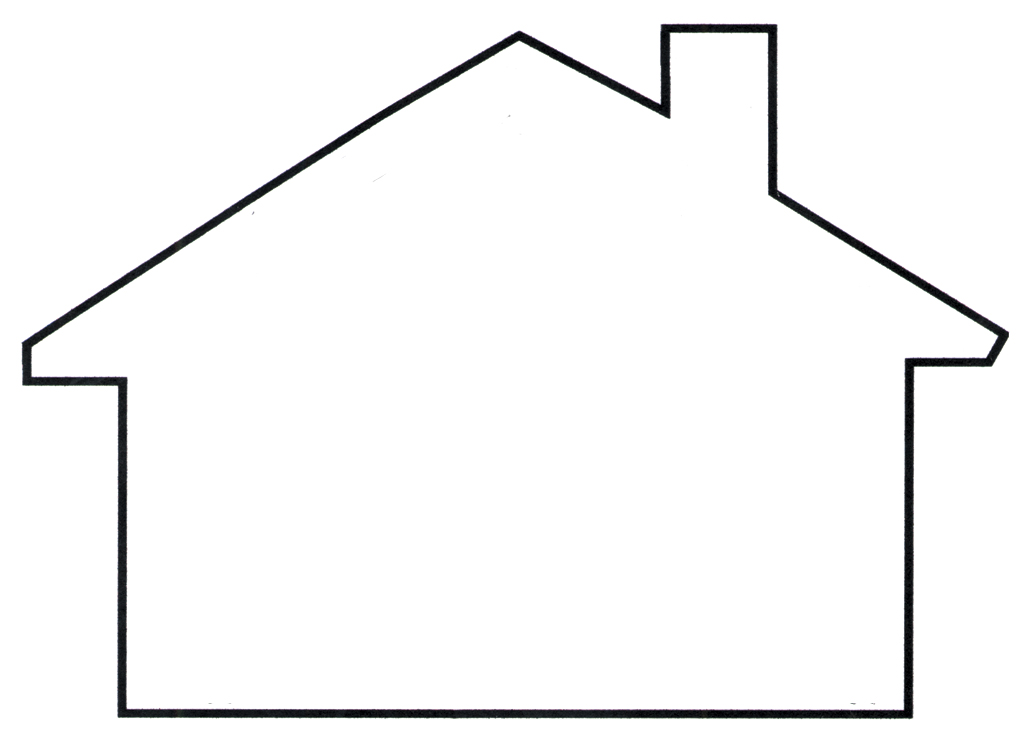 clipart house black and white - photo #36