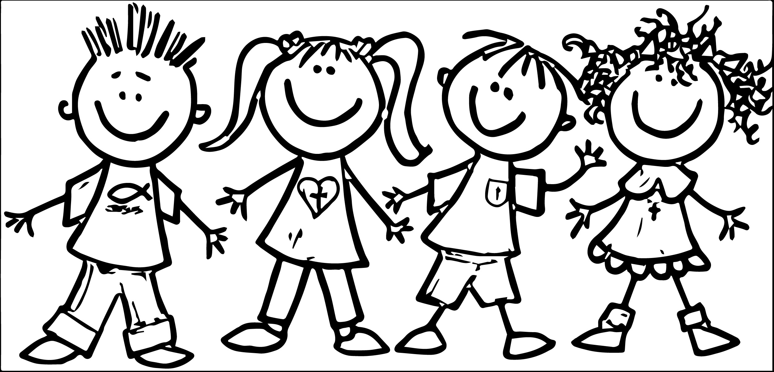 free black and white kindergarten clip art - photo #1