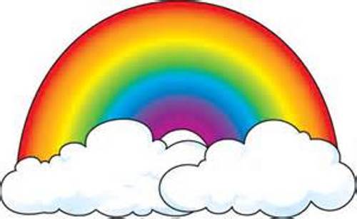 free clipart rainbow with clouds - photo #43