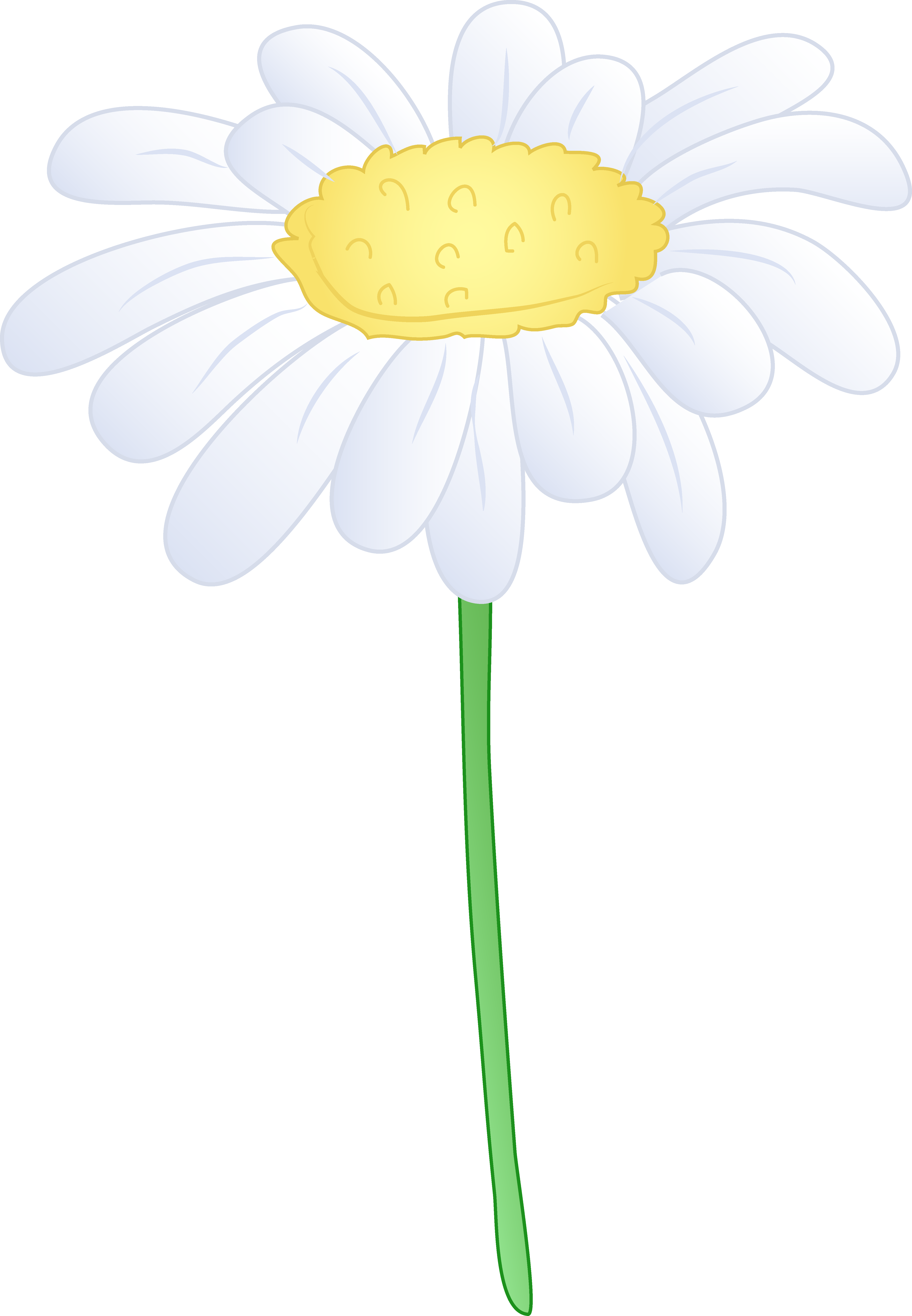 Single white daisy flower free clip art - Clipartix