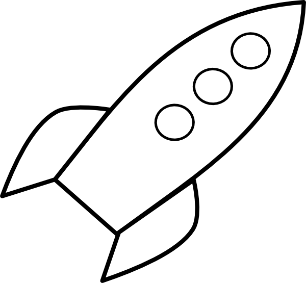 Space rocket clip art black and white pics about space 2 - Clipartix