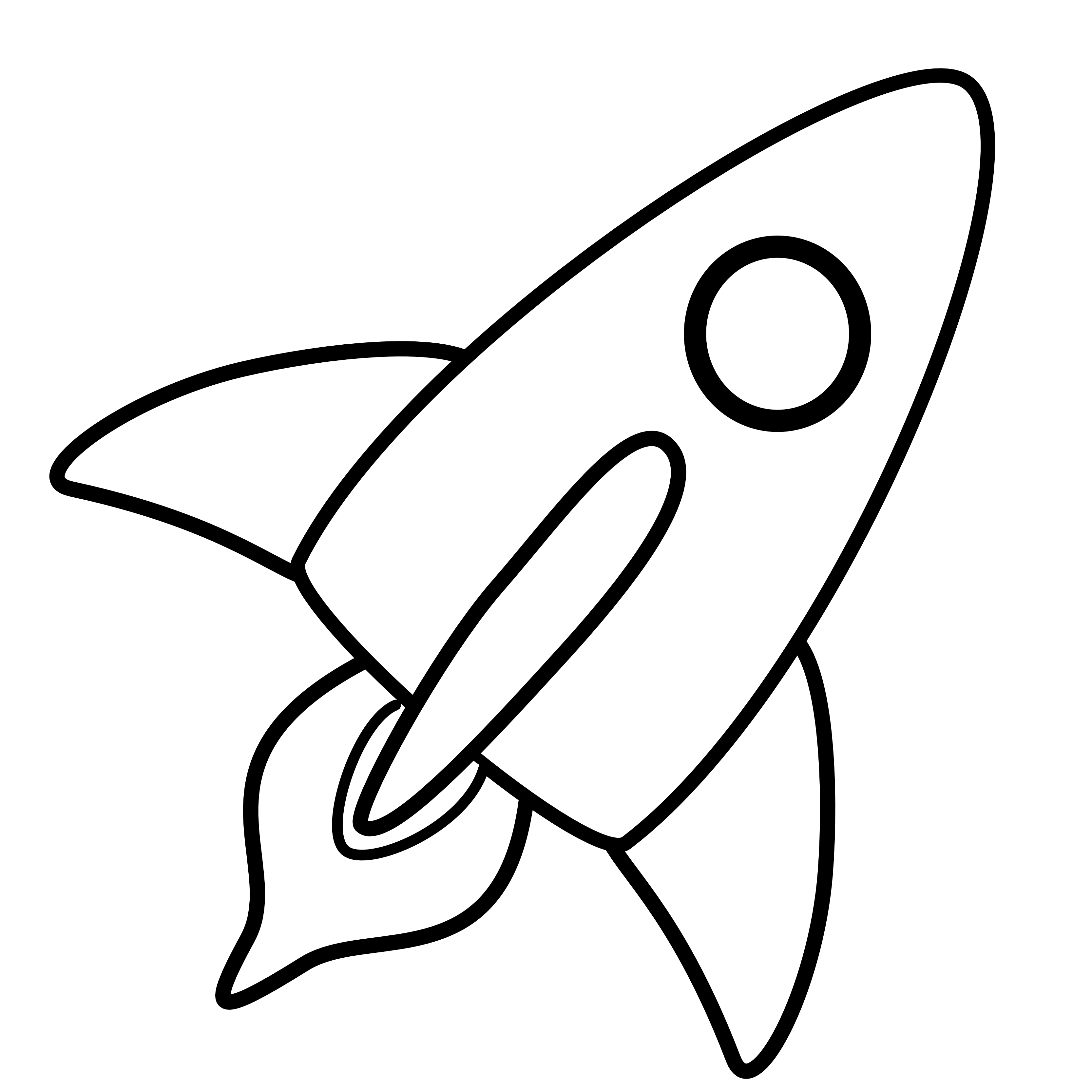rocket ship clipart black and white - photo #9